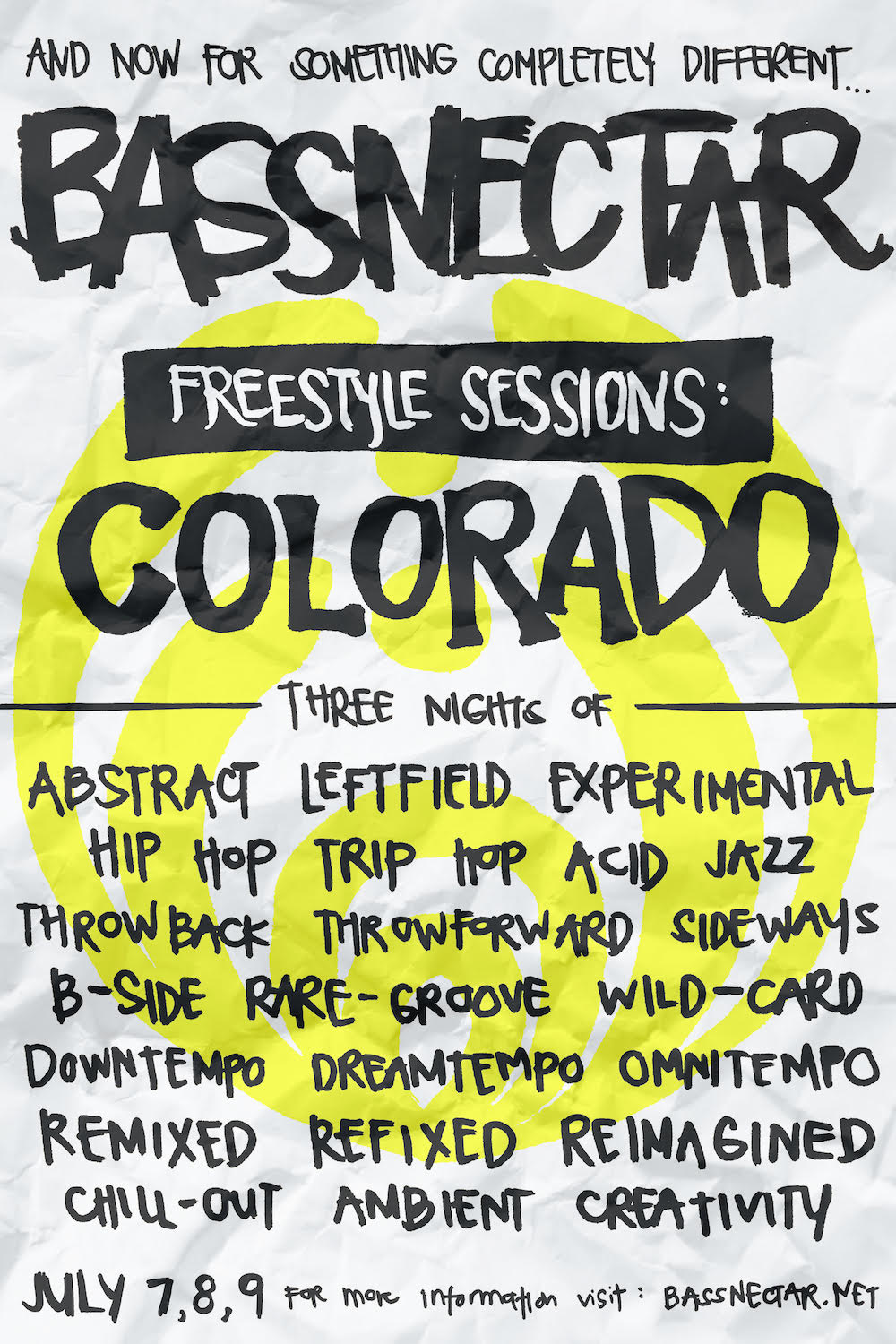 Bassnectar announces 3-day event, ‘Freestyle Sessions: Colorado’Bassnectar Freestyle Sessions Colorado 2017 1000p