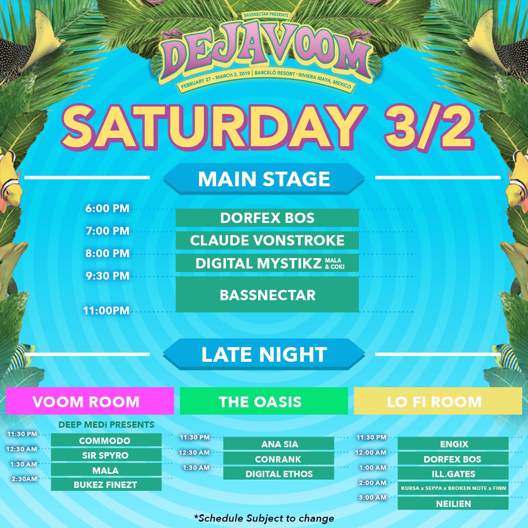 Deja Voom Schedule