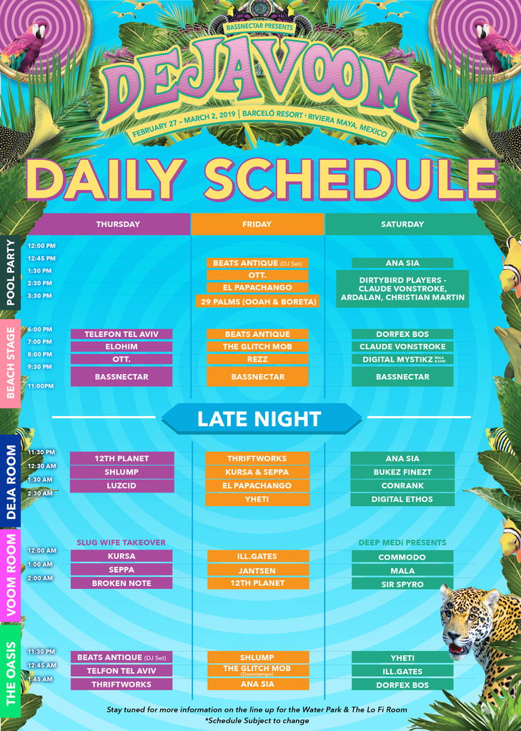Deja Voom - Daily Schedule